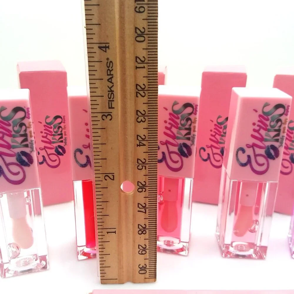 Lip Gloss 5 Flavors Erwin's Kiss Plumping Shine Sexy Glam Free Gift Strawberry
